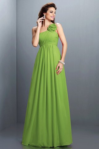 Robe demoiselle d'honneur de princesse ligne a manche nulle jusqu'au sol en chiffon - photo 14