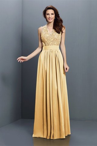 Robe demoiselle d'honneur longue fermeutre eclair de princesse avec chiffon jusqu'au sol - photo 6