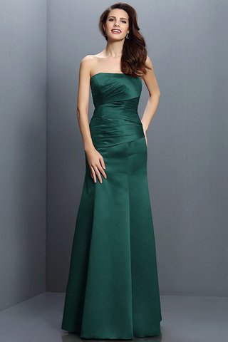 Robe demoiselle d'honneur longue en satin longueur au ras du sol de bustier avec lacets - photo 9