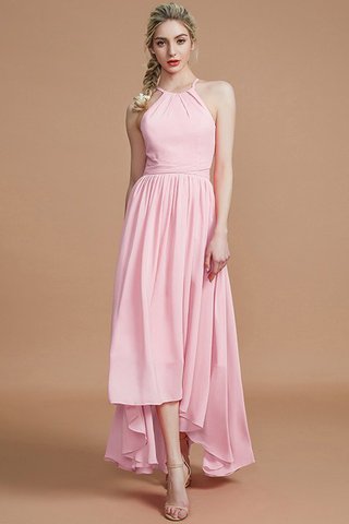 Robe demoiselle d'honneur naturel de princesse avec chiffon asymétrique dénudé - photo 27