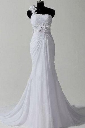 Robe de mariée avec chiffon de sirène fermeutre eclair en plage au niveau de genou - photo 1