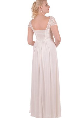 Robe de bal naturel avec chiffon appliques a-ligne avec manche courte - photo 2