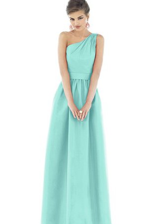 Robe demoiselle d'honneur charmeuse longue a-ligne fermeutre eclair - photo 2