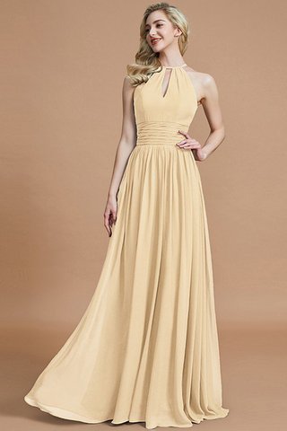 Robe demoiselle d'honneur naturel avec chiffon de princesse encolure ronde ligne a - photo 11
