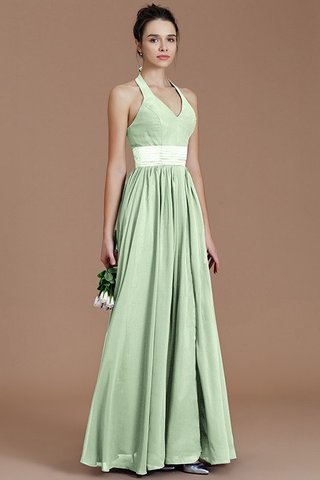 Robe demoiselle d'honneur ligne a de dos nu longueur au ras du sol avec chiffon ceinture - photo 30