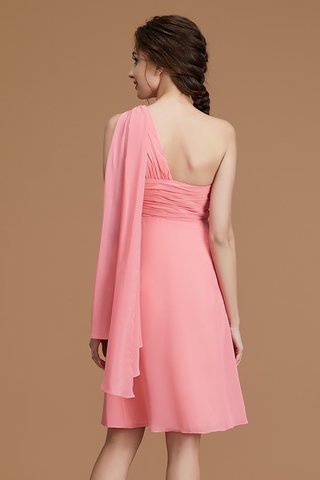 Robe demoiselle d'honneur ruché avec chiffon de princesse passionnant courte - photo 2