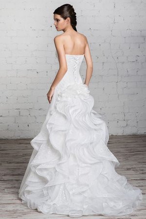 Robe de mariée cordon avec perle manche nulle a-ligne de lotus - photo 2