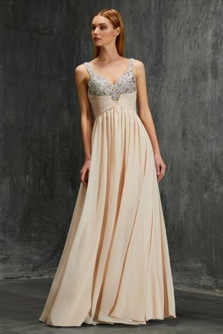 Robe de bal de princesse avec zip a-ligne jusqu'au sol bretelles spaghetti - photo 3