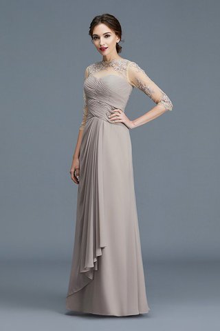 Robe mère de mariée de princesse avec chiffon jusqu'au sol en 3/4 manche de lotus - photo 4