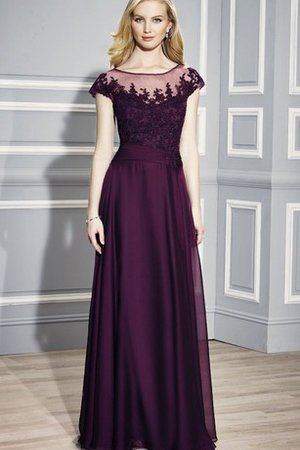 Robe de bal distinguee de col bateau ligne a en chiffon fermeutre eclair - photo 1