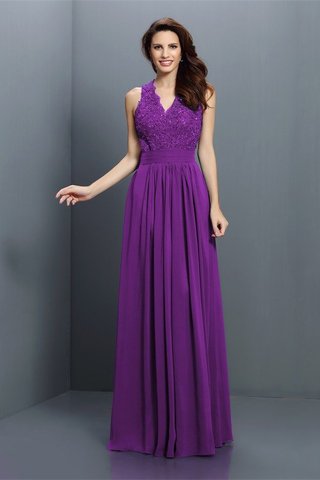 Robe demoiselle d'honneur longue fermeutre eclair de princesse avec chiffon jusqu'au sol - photo 13