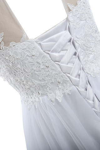 Robe de mariée sage serieuse exclusif derniere tendance longueur au ras du sol - photo 7