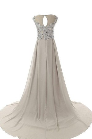 Robe de bal charmeuse en dentelle jusqu'au sol avec manche épeules enveloppants noeud - photo 2