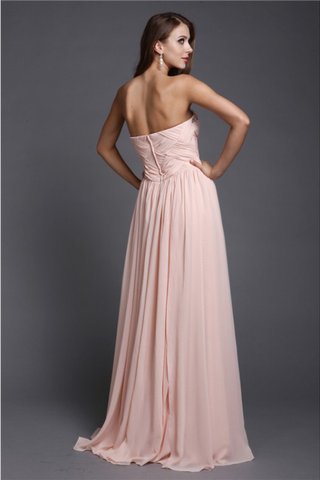 Robe de bal en chiffon fermeutre eclair ligne a longueur au niveau de sol avec perle - photo 2