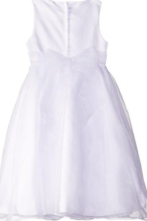 Robe de cortège enfant avec perle a-ligne col u profond equipé de jacket manche nulle - photo 2