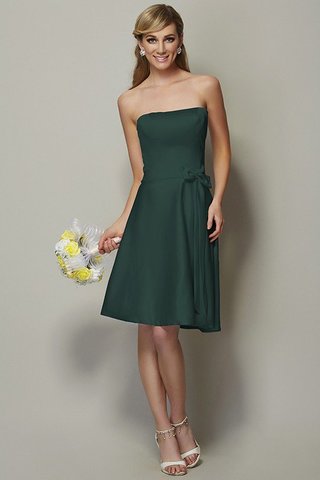 Robe demoiselle d'honneur bref naturel avec sans manches en satin de bustier - photo 9