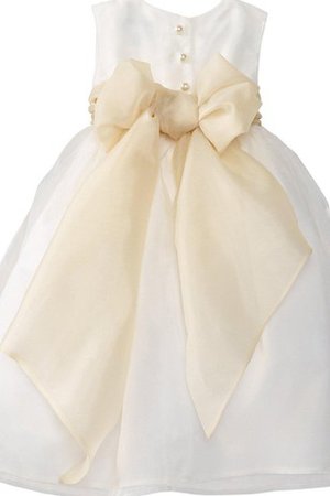 Robe de cortège enfant avec sans manches en tulle avec zip avec nœud encolure ronde - photo 2