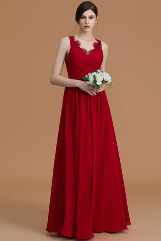 Robe demoiselle d'honneur naturel de princesse ligne a avec zip de lotus - photo 1