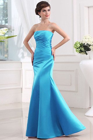 Robe demoiselle d'honneur plissage naturel longue en forme avec lacets - photo 3