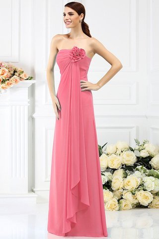 Robe demoiselle d'honneur longue avec zip de bustier a-ligne avec chiffon - photo 28