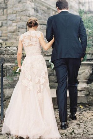 Robe de mariée naturel romantique en tout plein air brodé fermeutre eclair - photo 2