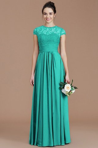 Robe demoiselle d'honneur naturel avec chiffon de princesse au niveau de cou a-ligne - photo 21