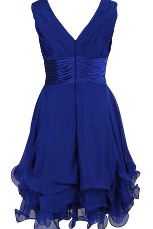 Robe douce seize de lotus a-ligne de longueur à genou en chiffon ruché - photo 2