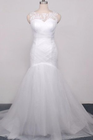 Robe de mariée naturel col en forme de cœur de sirène textile en tulle en organza - photo 1