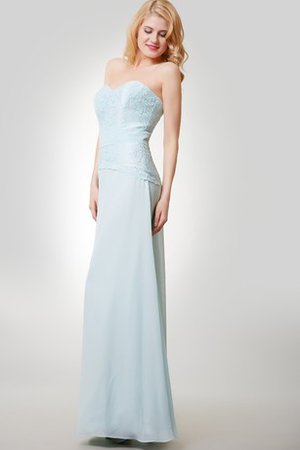 Robe demoiselle d'honneur distinguee fermeutre eclair jusqu'au sol en chiffon avec ruban - photo 2