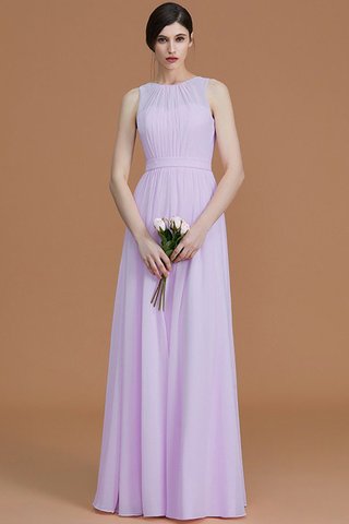 Robe demoiselle d'honneur ruché fermeutre eclair a-ligne avec chiffon jusqu'au sol - photo 25