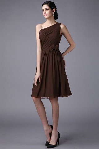 Robe demoiselle d'honneur plissé naturel au drapée avec chiffon avec sans manches - photo 6