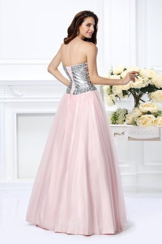 Robe de quinceanera naturel longue de mode de bal cordon avec perle - photo 2