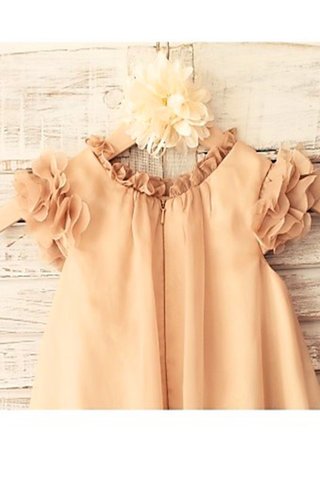 Robe de cortège enfant de princesse avec zip encolure ronde longueur mollet ligne a - photo 5