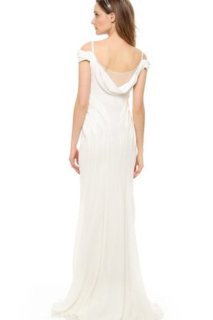 Robe de mariée naturel intemporel longue en chiffon epaule nue - photo 2