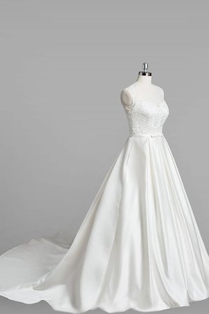 Robe de mariée v encolure avec perle jusqu'au sol fermeutre eclair a-ligne - photo 2