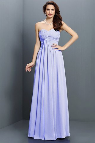 Robe demoiselle d'honneur plissage en satin a-ligne de princesse avec zip - photo 17