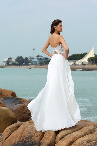 Robe de mariée longue de princesse en plage manche nulle de col en cœur - photo 2