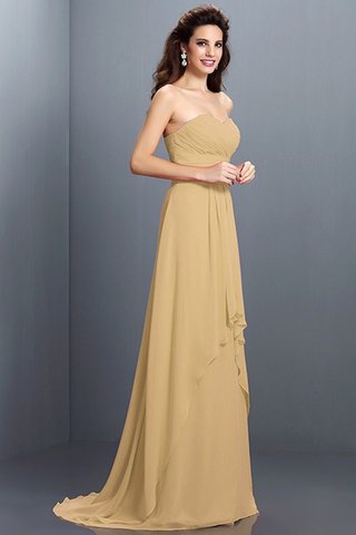 Robe demoiselle d'honneur naturel longue avec chiffon ligne a avec fronce - photo 12