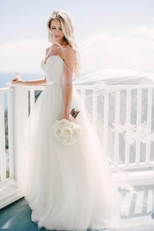 Robe de mariée impressioé romantique plissé col en forme de cœur de mode de bal - photo 2