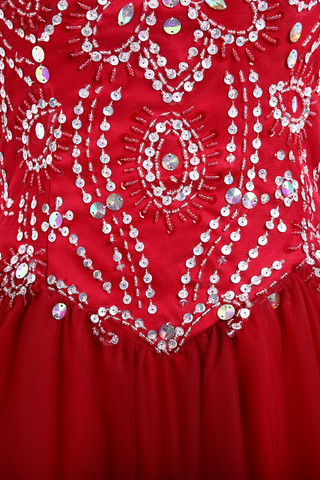 Robe de bal facile textile en tulle versicolor a-ligne en salle - photo 3