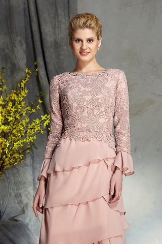 Robe mère de mariée longue longueur au niveau de sol de lotus avec chiffon avec zip - photo 6