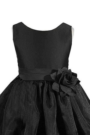 Robe de cortège enfant encolure ronde ruché avec zip a-ligne textile taffetas - photo 2