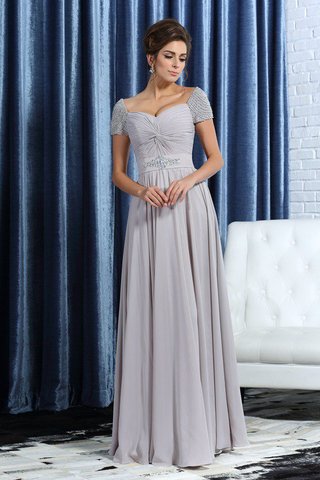 Robe mère de mariée longue col en forme de cœur ligne a de princesse avec chiffon - photo 2