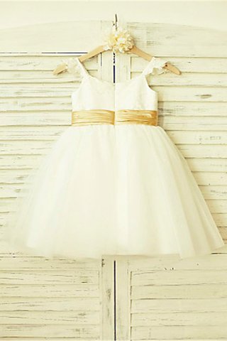 Robe de cortège enfant naturel textile en tulle avec fleurs de princesse avec zip - photo 2