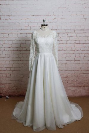 Robe de mariée romantique vintage de col haut dos nu a-ligne - photo 1