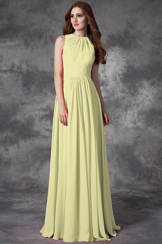 Robe demoiselle d'honneur naturel avec chiffon avec sans manches de lotus ligne a - photo 8