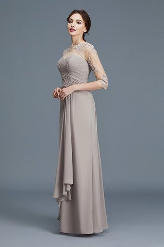 Robe mère de mariée de princesse avec chiffon jusqu'au sol en 3/4 manche de lotus - photo 5