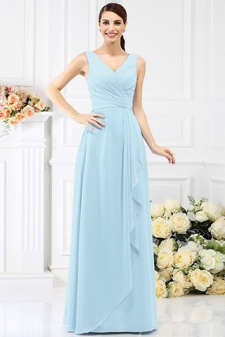 Robe demoiselle d'honneur longue avec perle avec chiffon jusqu'au sol maillot - photo 18