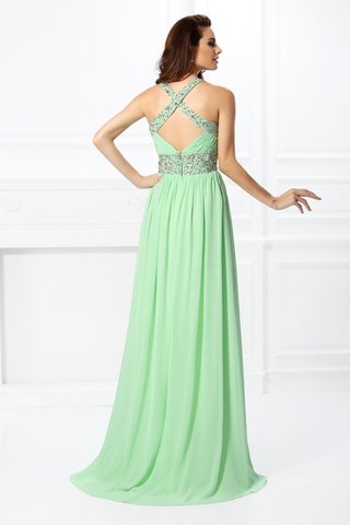 Robe de bal longue de princesse ligne a manche nulle en chiffon - photo 2