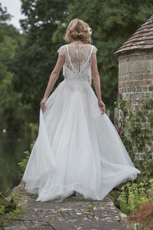 Robe de mariée naturel facile avec décoration dentelle en forme longueur au ras du sol - photo 2